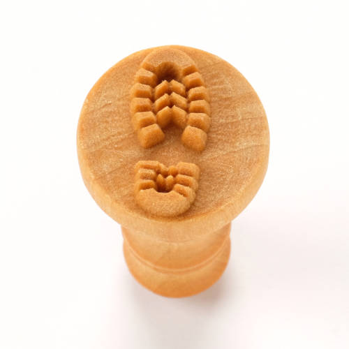 MKM Left Boot Print 2.5cm wood stamp